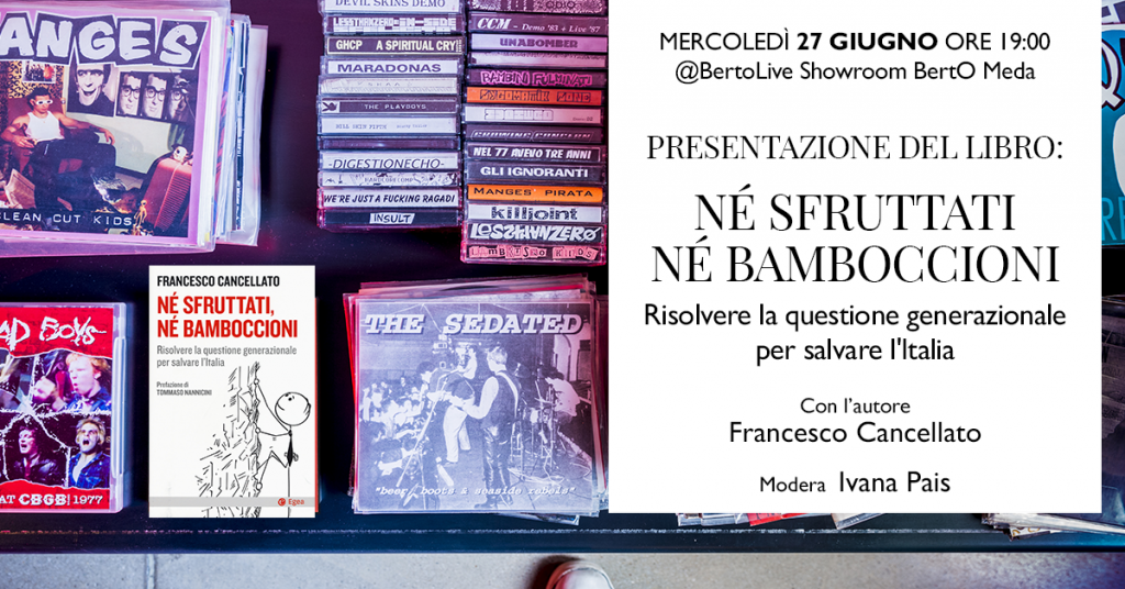 Invito evento di presentazione libro Francesco Cancellato