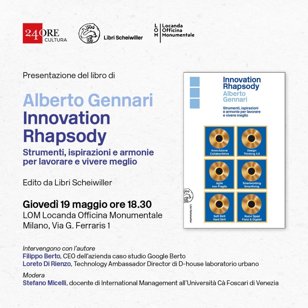 Locandina presentazione "Innovation Rhapsody" Alberto Gennari 