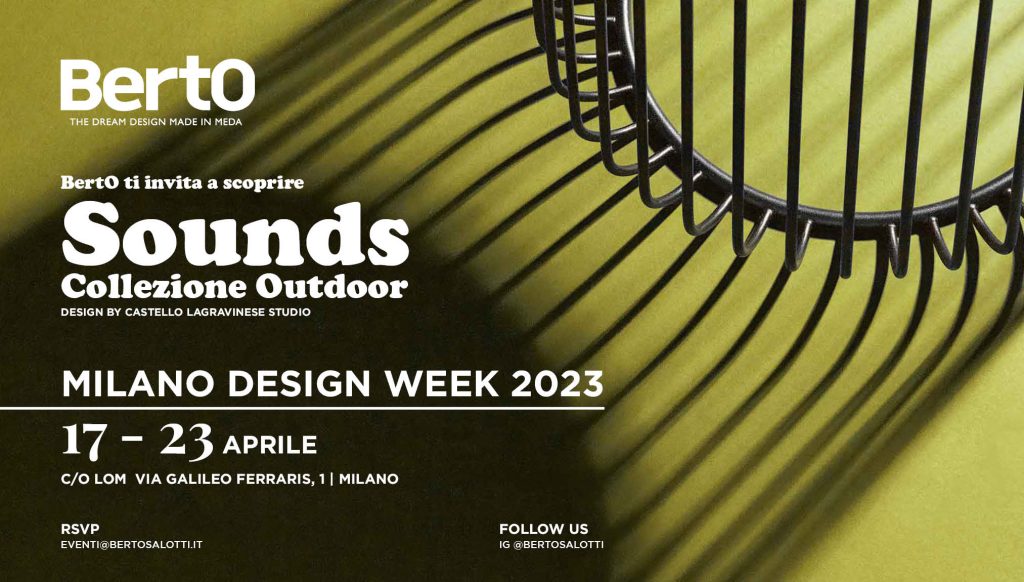 Invito BertO alla Milano Design Week