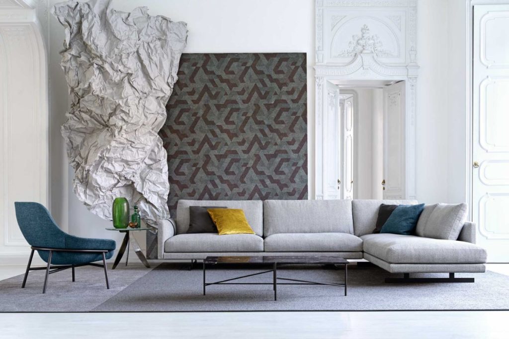 Divano componibile o modulare BertO per living contemporaneo